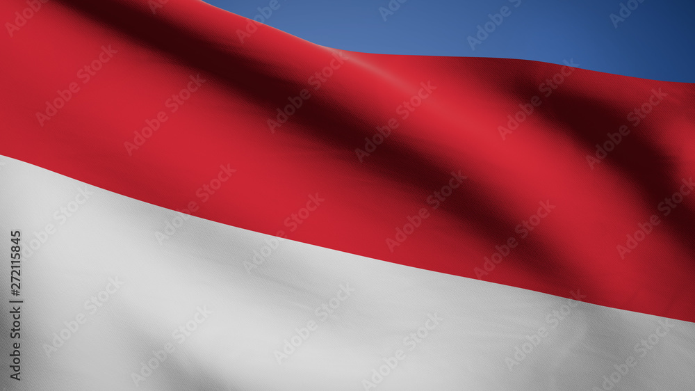3D illustration of the Republic of Poland flag waving 3D illustration of the Republic of Poland flag waving