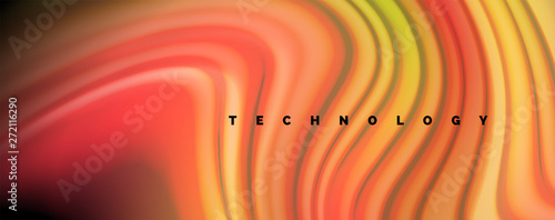 Modern rainbow liquid color flow colorful poster. Wave Liquid shape in black color background. Abstract composition