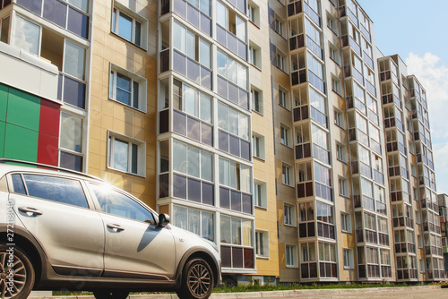 new multi-storey residential building in the background