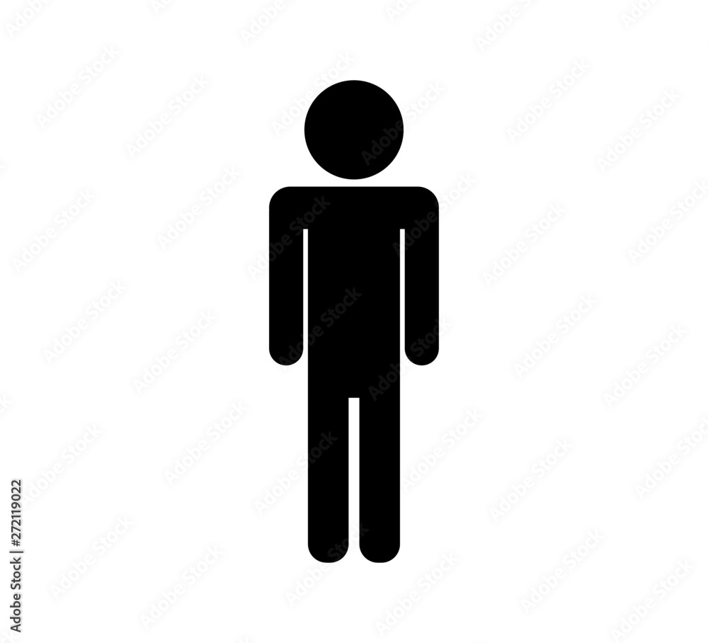 person icon. man sign isolated on white background. vector illustration. person icon. man sign isolated on white background. vector illustration.