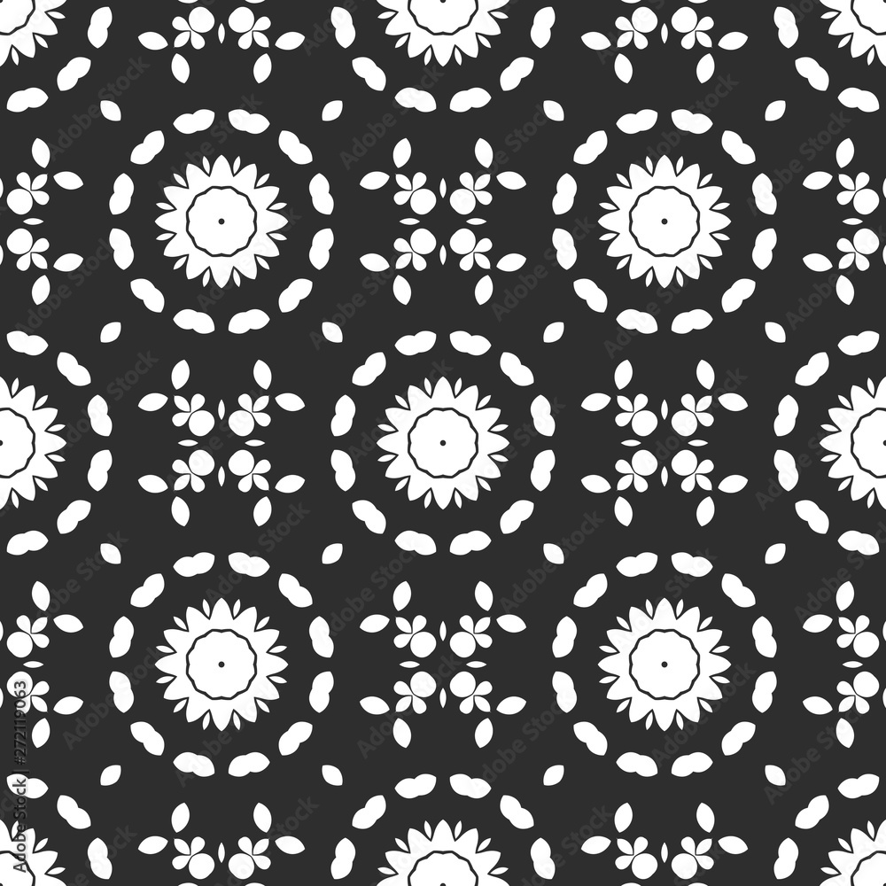 Beauty black and white floral pattern, interior cover design Beauty black and white floral pattern, interior cover design