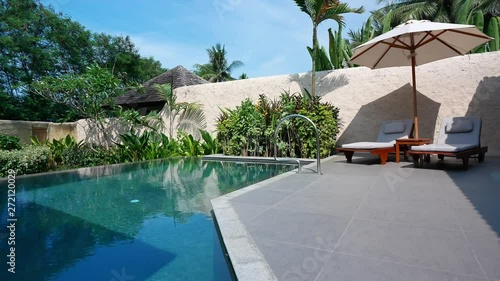 Outdoor swimming pool in hotel resort