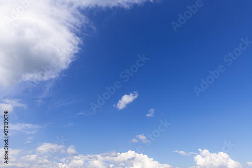 Summer blue sky with soft white clouds background © VIS Fine Arts