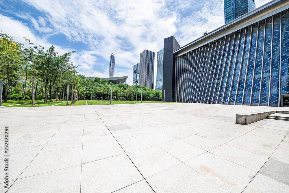 Futian CBD, urban construction and air ground, Shenzhen, Guangdong, China Futian CBD, urban construction and air ground, Shenzhen, Guangdong, China