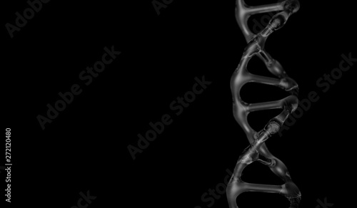 dna in high quality on black background