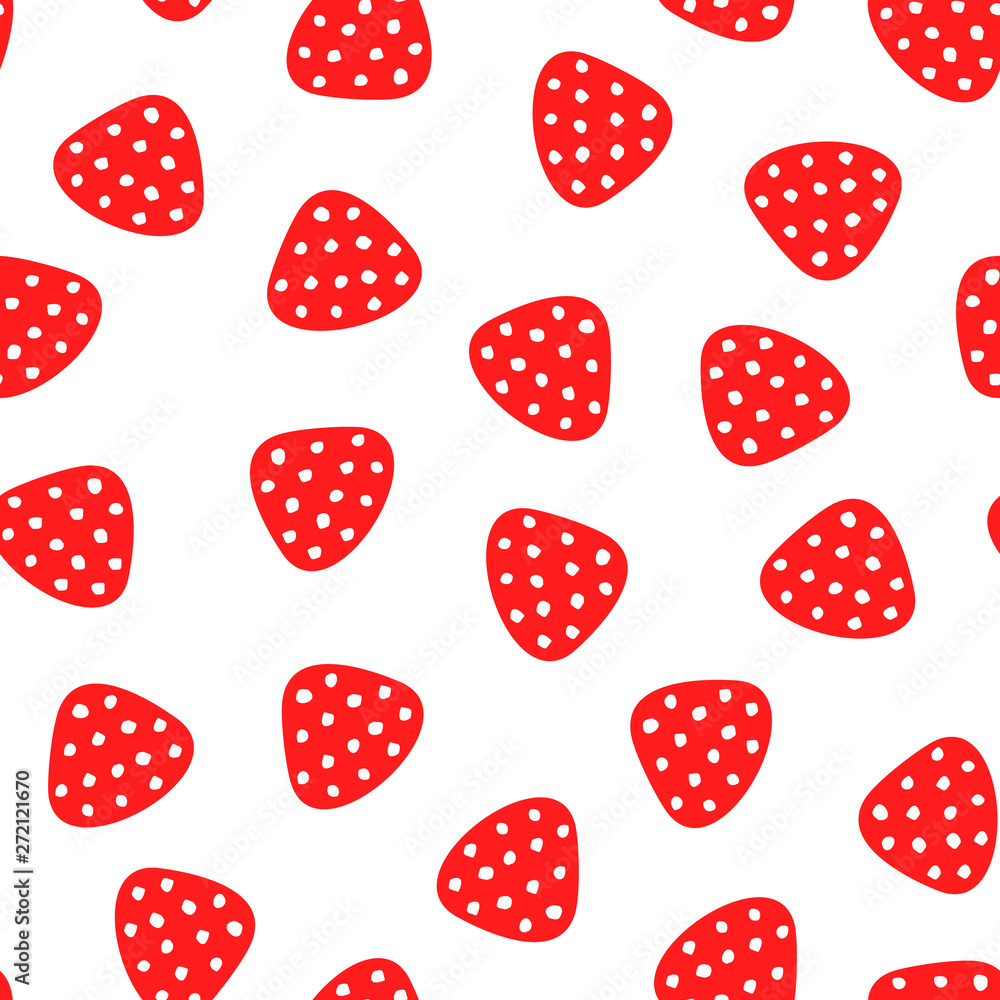 Strawberry Hand Draw Seamless Cute Pattern. Summer red berries on a white  background for baby fabric design, wrapping paper, Wallpaper, and other  thin Stock Vector Image & Art - Alamy