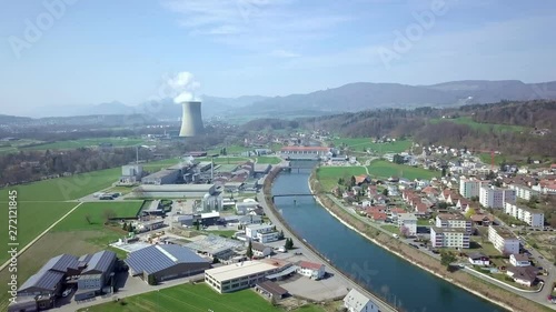 Aerial KKW Goesgen Nuclear Power Station  photo