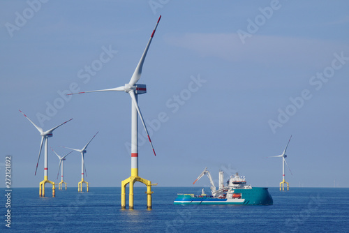 offshore wind turbine in the north sea