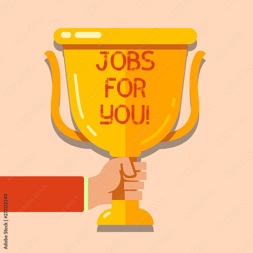 Writing note showing Jobs For You. Business photo showcasing List of available positions that suit your skills experience Writing note showing Jobs For You. Business photo showcasing List of available positions that suit your skills experience
