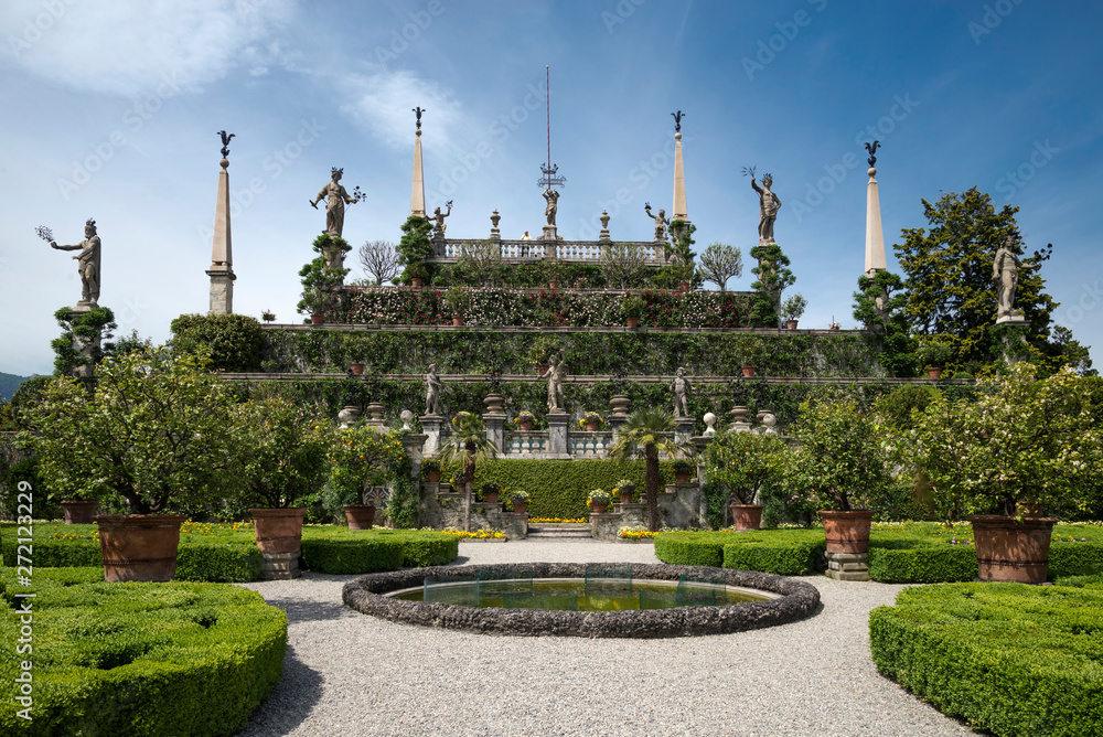 Garden design of famous European park