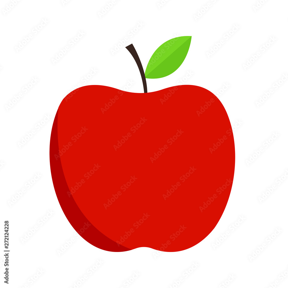 Red apple vector icon. Red apple symbol illustration. Red apple vector icon. Red apple symbol illustration.