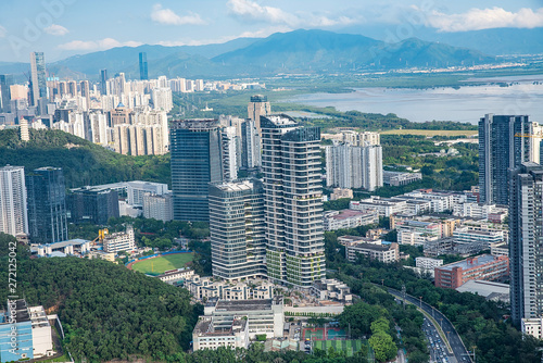 Shenzhen  Guangdong  China  urban intensive real estate construction