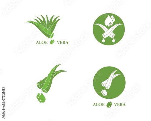 aloevera logo icon vector illustration design
