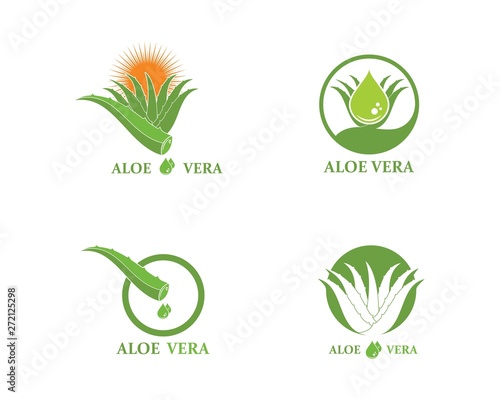 aloevera logo icon vector illustration design