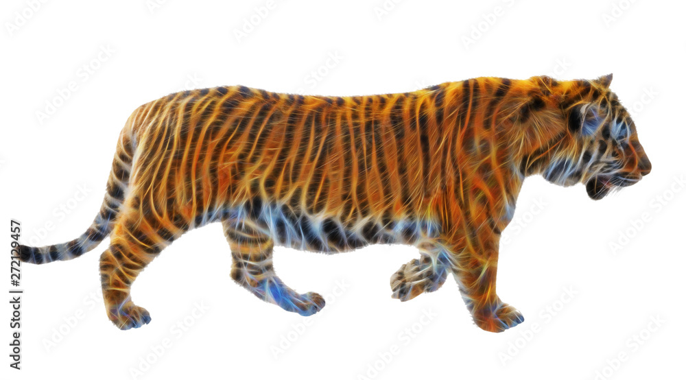 Obraz premium fractal picture of Amur tiger