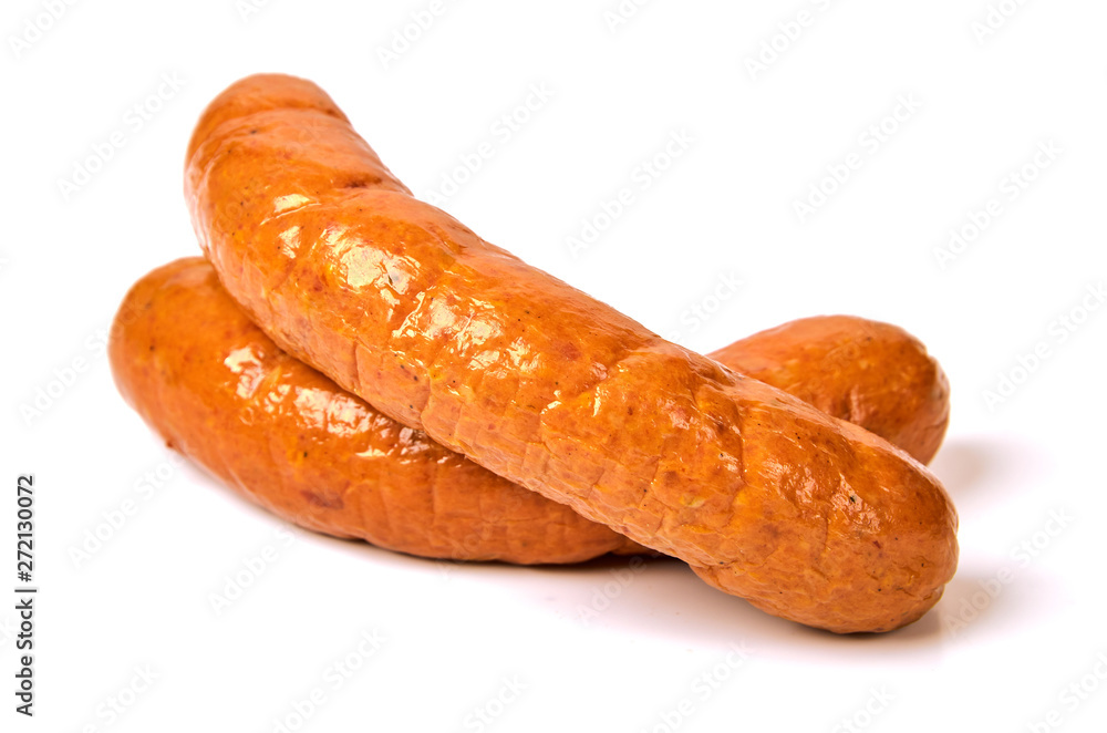 Meat sausages with glitter on a light background. Boiled sausages. The concept of traditional cuisine. Meat sausages with glitter on a light background. Boiled sausages. The concept of traditional cuisine.