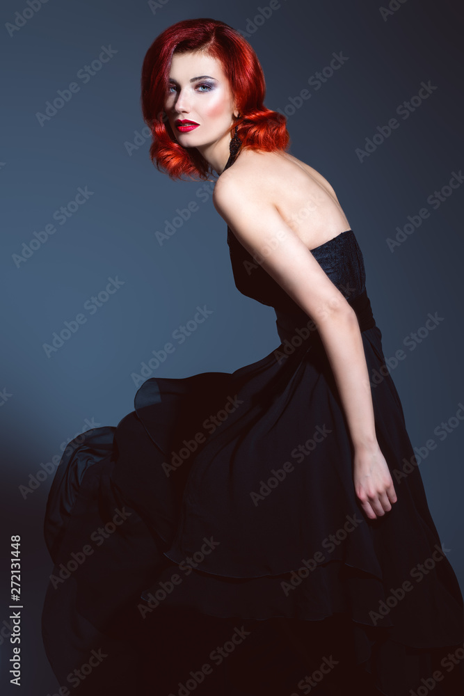 Fototapeta premium black evening dress