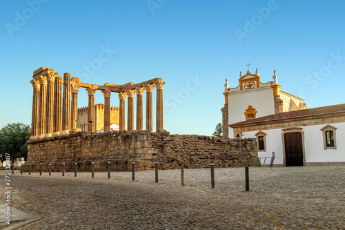 The Roman Temple of Evora, also referred to as the Templo de Diana is an ancient temple in the Portuguese city of Evora photo
