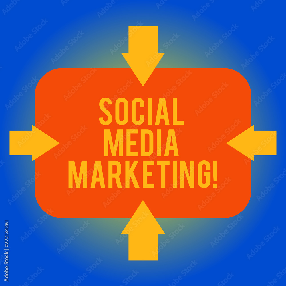 Handwriting text writing Social Media Marketing. Concept meaning Use of social media platforms to promote products Arrows on Four Sides of Blank Rectangular Shape Pointing Inward photo Handwriting text writing Social Media Marketing. Concept meaning Use of social media platforms to promote products Arrows on Four Sides of Blank Rectangular Shape Pointing Inward photo