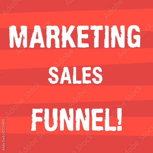 Handwriting text writing Marketing Sales Funnel. Concept meaning Visual representation of the customer journey Halftone Stripe photo Horizontal Lines Pattern in Alternate Color Space