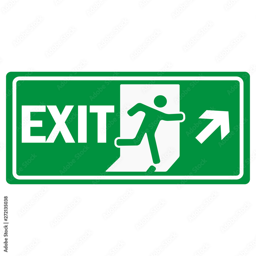 fire emergency exit sign icon fire emergency exit sign icon
