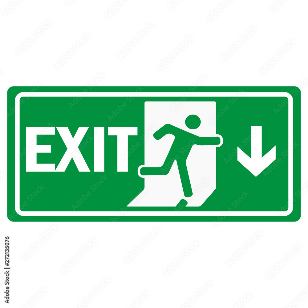 fire emergency exit sign icon fire emergency exit sign icon