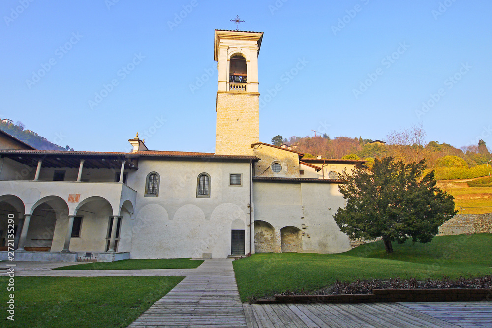 Church and ancient monastery of Valverde near Bergamo.
