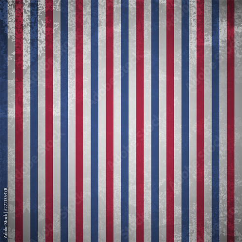USA Independence Day. Background with national colors. US flag colors. 4th of July. Grunge effect. Vector illustration.