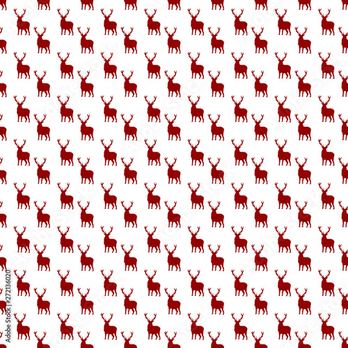 Seamless christmas patterns with deers. Winter holiday backgrounds.