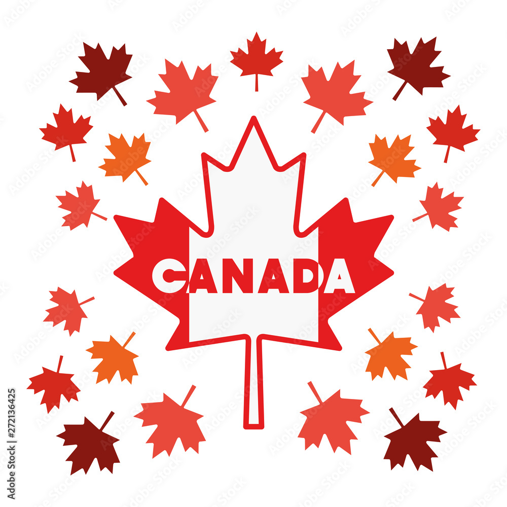 Maple leaf and canada symbol design Maple leaf and canada symbol design