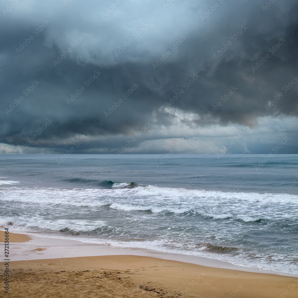 stormy day on beach stormy day on beach