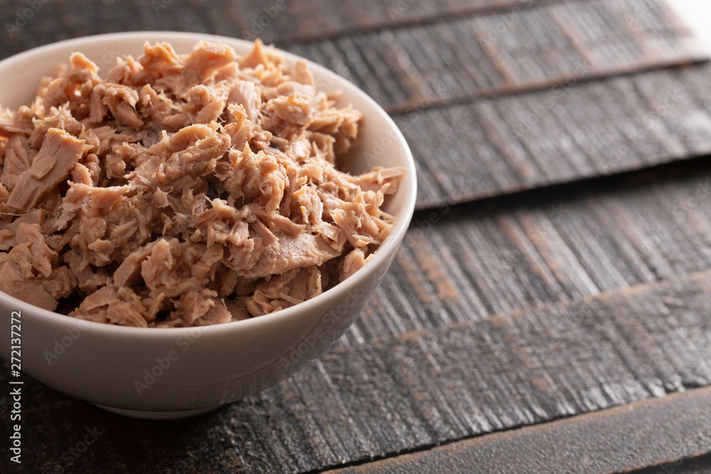Bowl of Canned Tuna Fish Mixed with Mayonnaise Bowl of Canned Tuna Fish Mixed with Mayonnaise