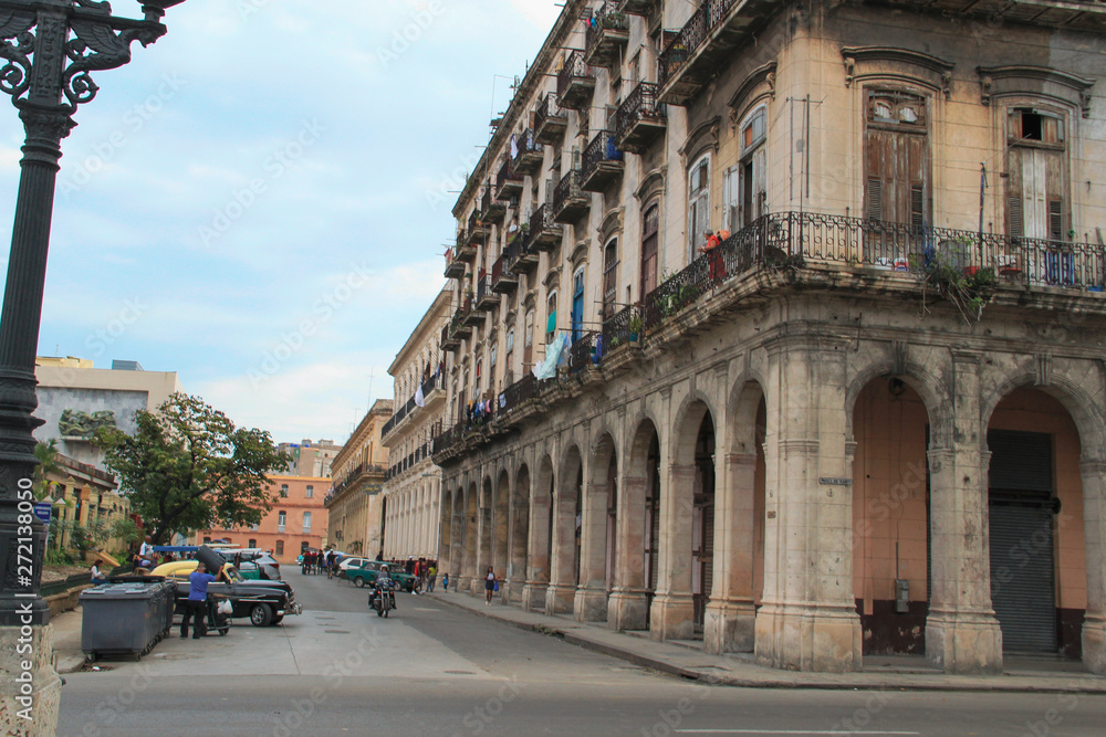 Colorful street of Havana, Cuba