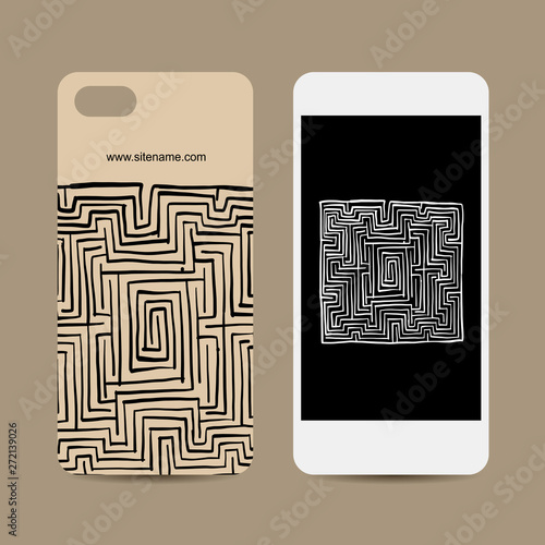 Mobile phone design, labyrinth square