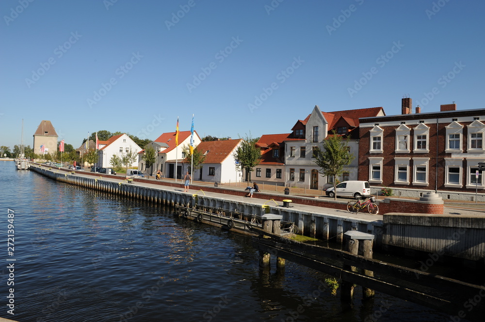 Naklejka premium Seebad Ueckermünde neues Bollwerk am Stadthafen