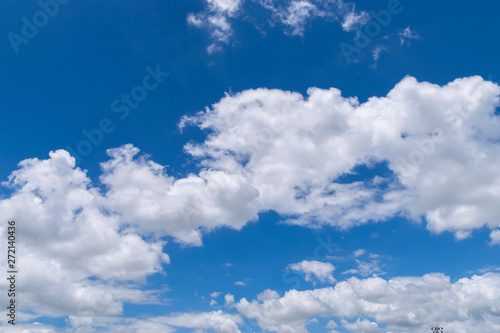 Fluffy White Clouds Floating in a Beautiful Blue Sky 03