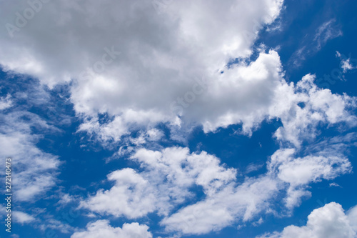 Fluffy White Clouds Floating in a Beautiful Blue Sky 06