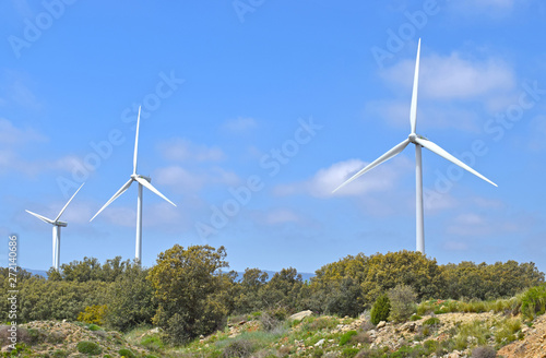 Ventiladores energia eólica en provincia de Teruel España