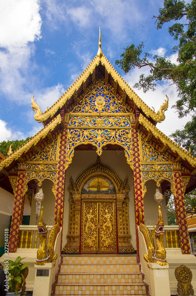 Naklejka premium Chiangmai temple in Thailand