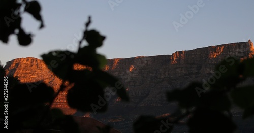 Sunset glow over Table mountain