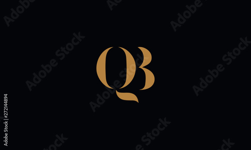 QB logo design template vector illustration