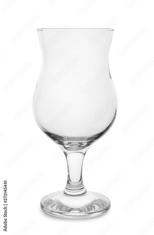 Empty clear cocktail glass on white background Empty clear cocktail glass on white background