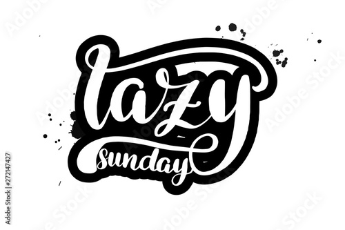 lettering lazy sunday