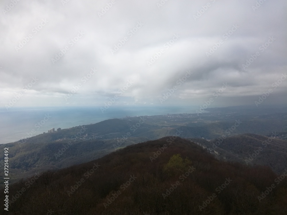 View from the height of the mountain