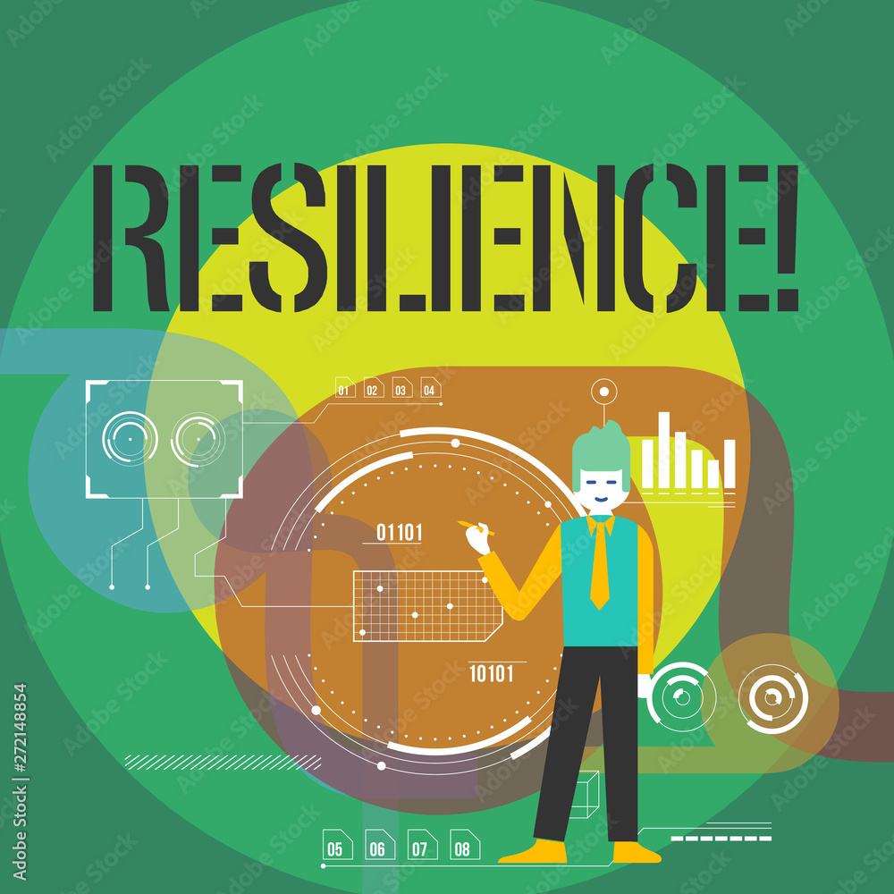 Obraz premium Word writing text Resilience. Business concept for Capacity to recover quickly from difficulties Persistence