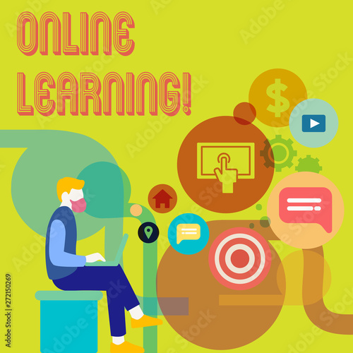 Word writing text Online Learning. Business concept for Distance education Electronic educational Technology © Artur