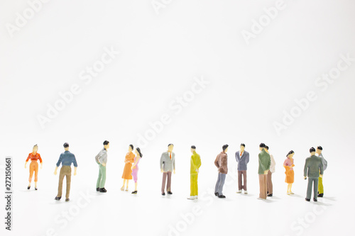 group of business people meeting isolated on white background. 