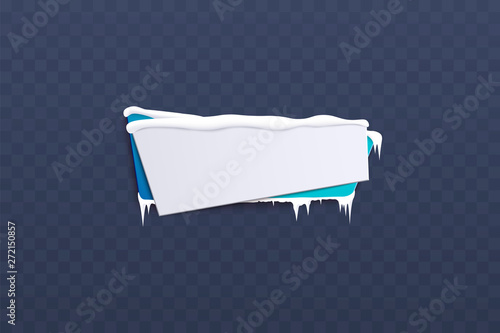 Obraz na plátne Winter season themed blank banner