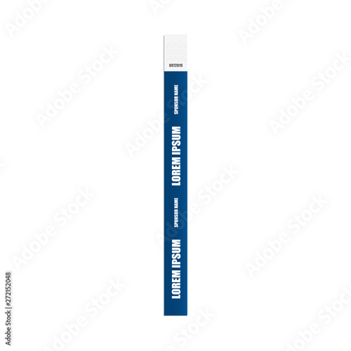 Template of paper wristland and bracelet for access and admission.