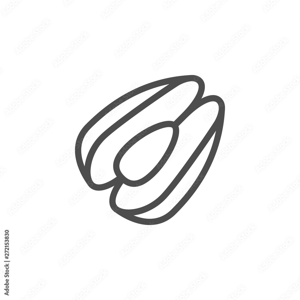 Mussel line outline modern icon Mussel line outline modern icon